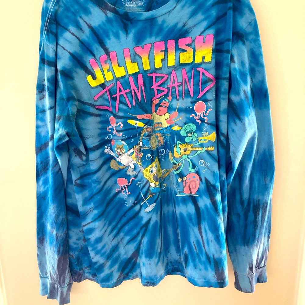 Spongebob SquarePants Jellyfish Jam Band Long Sleeve T shirt size Large